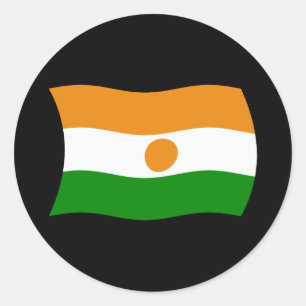 Niger-Flaggen-Aufkleber Runder Aufkleber