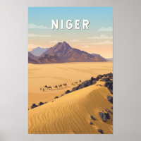Niger Illustration Reise Kunst Vintage