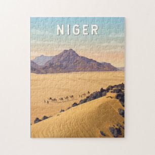 Niger Illustration Reise Kunst Vintage Puzzle