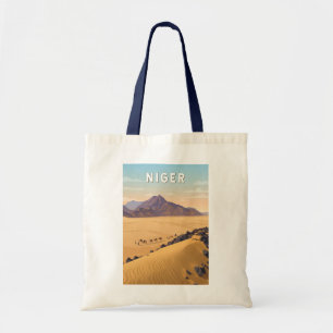 Niger Illustration Reise Kunst Vintage Tragetasche