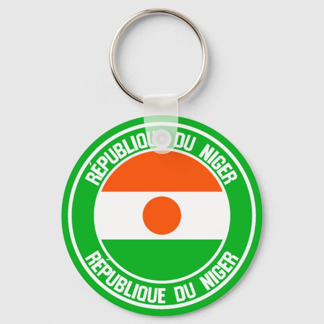Niger-RundEmblem Schlüsselanhänger (Vorderseite)