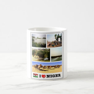 Niger - Wellenflagge - Kaffeetasse