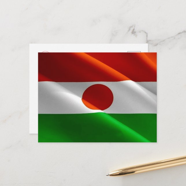 Niger - Wellenflagge - Postkarte (Vorderseite/Rückseite Beispiel)