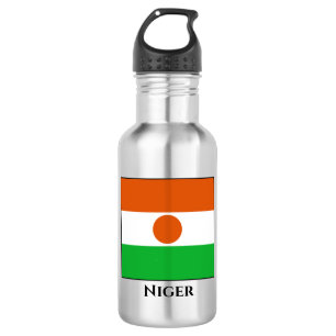 Nigerflagge Edelstahlflasche