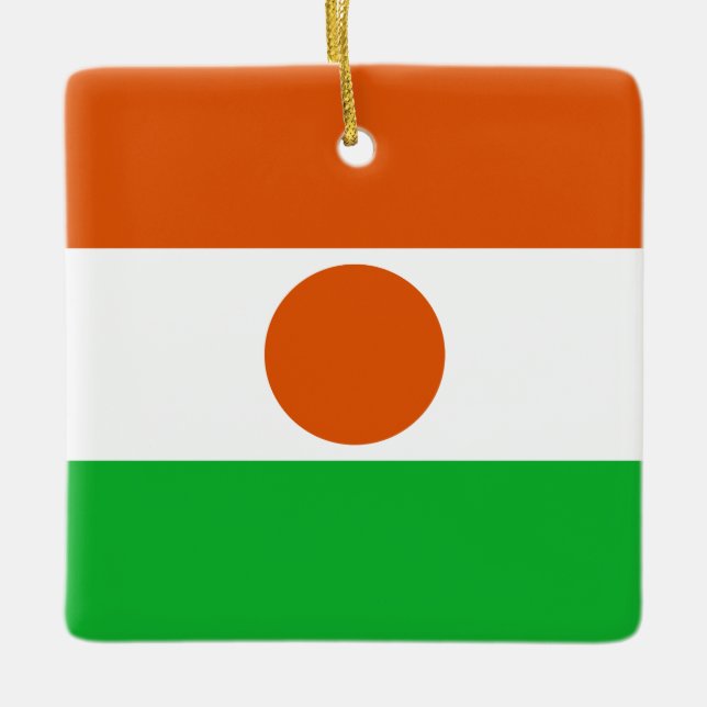 Nigerflagge Keramikornament (Vorderseite)