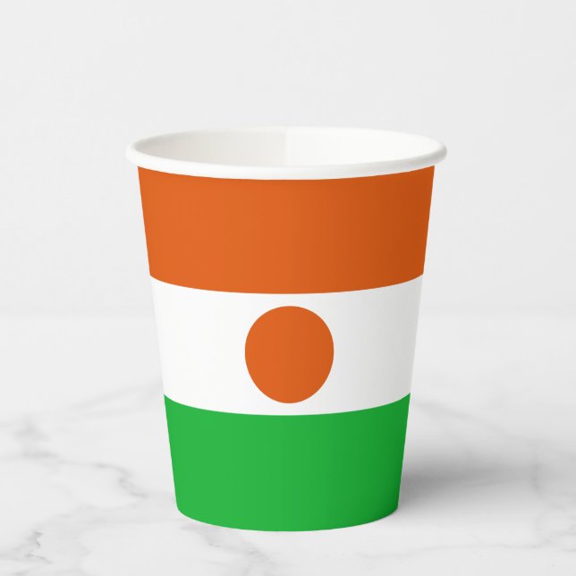 Nigerflagge Pappbecher (Links)
