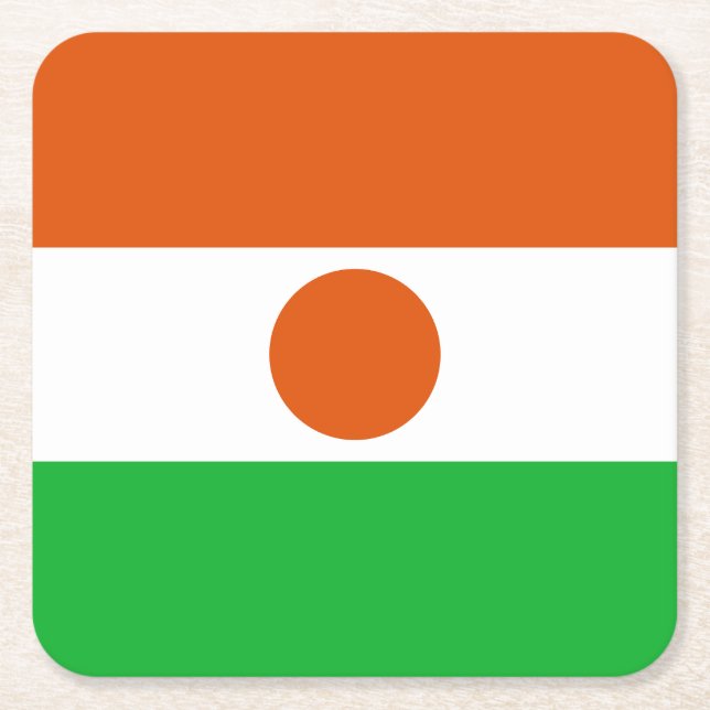Nigerflagge Rechteckiger Pappuntersetzer (Vorderseite)