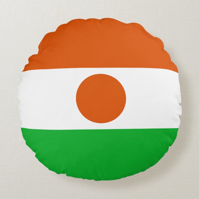 Nigerflagge Rundes Kissen (Vorderseite)