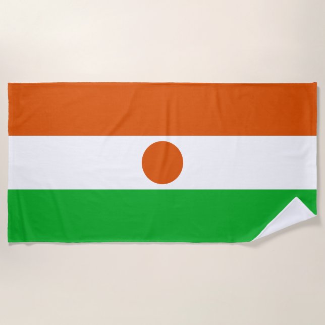 Nigerflagge Strandtuch (Vorderseite)