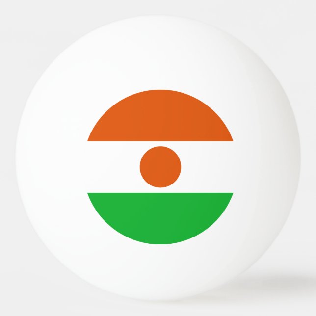 Nigerflagge Tischtennisball (Vorderseite)