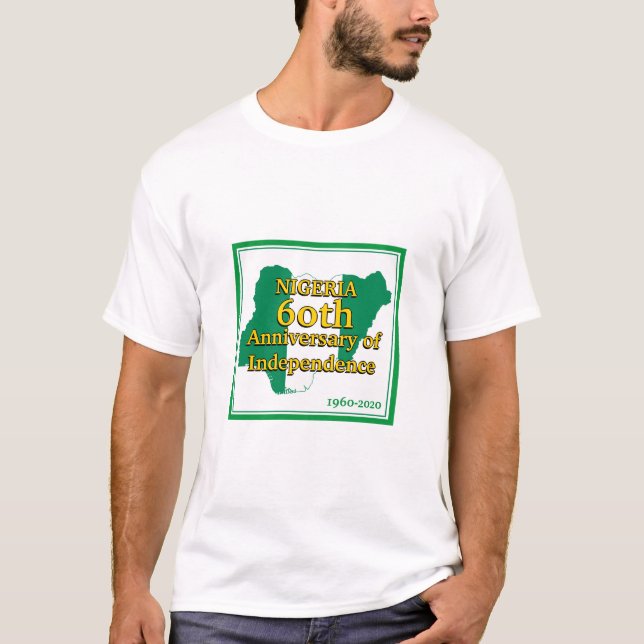 NIGERIA 60. JAHR | nigerianische Flagge T-Shirt (Vorderseite)