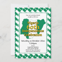 NIGERIA 60. UNABHÄNGIGKEIT | nigerianische Flagge Einladung