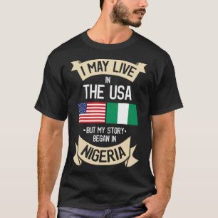 Nigeria-Amerikanische Flagge USA Nigerianische Wur T-Shirt
