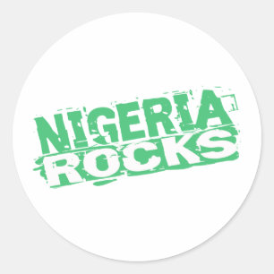 Nigeria-Aufkleber Runder Aufkleber