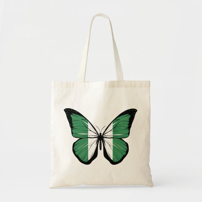 Nigeria Butterfly Flag Tragetasche (Vorne)