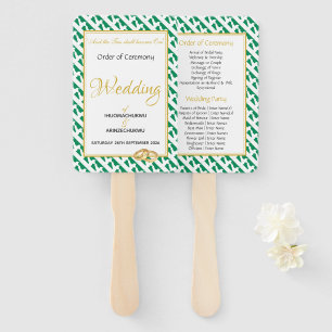 NIGERIA Christlich Wedding Program Custom Fächer
