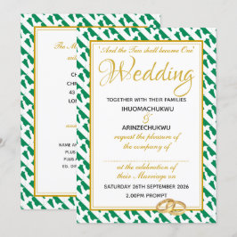 NIGERIA Christliche Schrift Naija Wedding Einladung