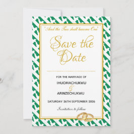NIGERIA Christliche Schrift Naija Wedding Save The Date