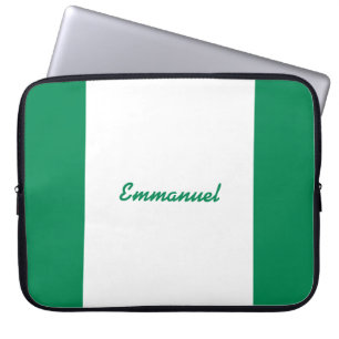 Nigeria-Fahnenärmel Laptopschutzhülle