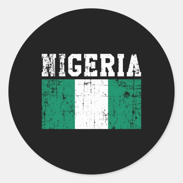 Nigeria faht nigerianische Wurzeln Runder Aufkleber (Vorderseite)