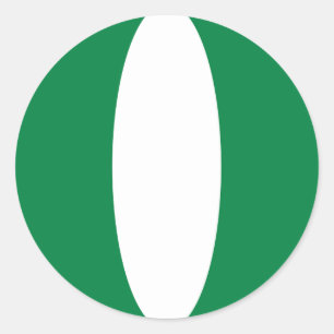 Nigeria Fischaugen-Flaggen-Aufkleber Runder Aufkleber
