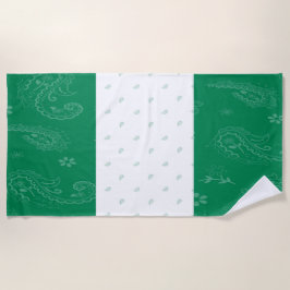 Nigeria Flag Beach Handtuch