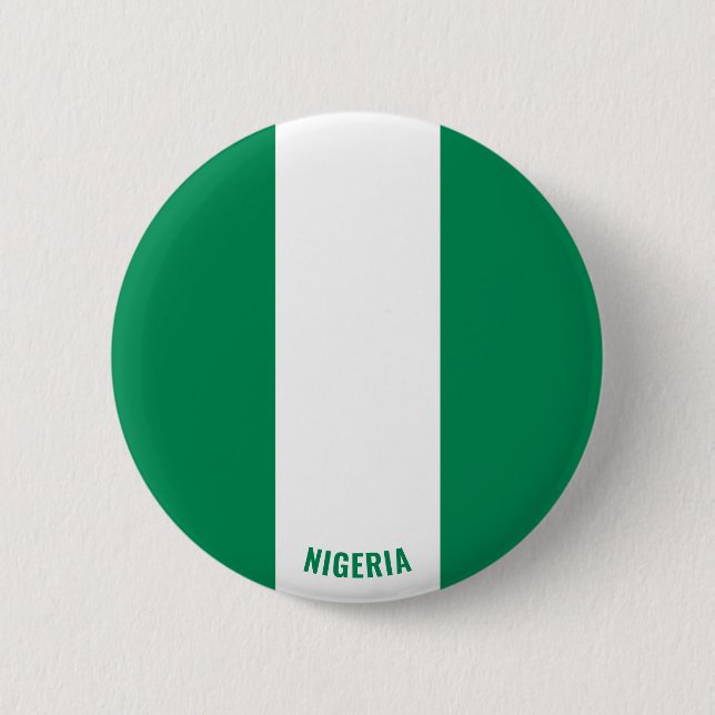 Nigeria Flag Charming Patriotic Button (Vorderseite)