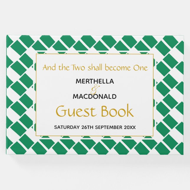 NIGERIA FLAG Christliche Schrift Nigerianische Hoc Gästebuch (Vorderseite)