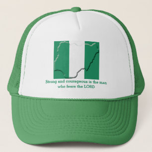 NIGERIA FLAG Christliche Schrift Personalisiert Truckerkappe