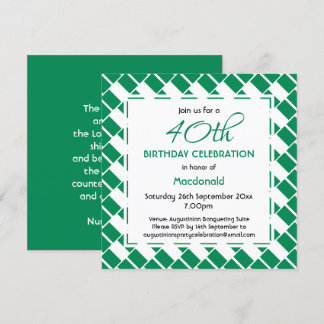 NIGERIA FLAG Custom 40. Geburtstag Party Nigerian Einladung