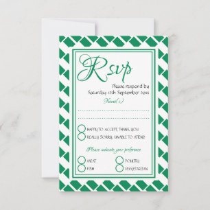 NIGERIA FLAG Individualisierte Schrift Stilvolle H RSVP Karte