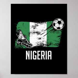 Nigeria Flag Jersey Nigerian Soccer Team Nigerian  Poster