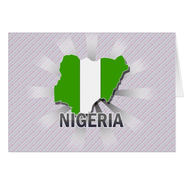 Nigeria Flag Karte 2.0 (Vorderseite (Horizontal))