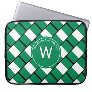 NIGERIA FLAG kundenspezifisches Monogramm BLACK-No Laptopschutzhülle