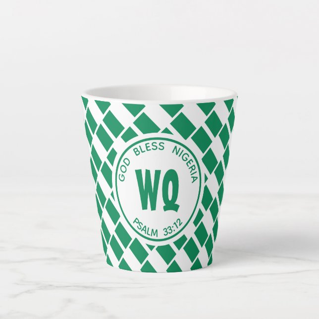 NIGERIA FLAG | Naija | Patriotic Customizable Milchtasse (Vorderseite)