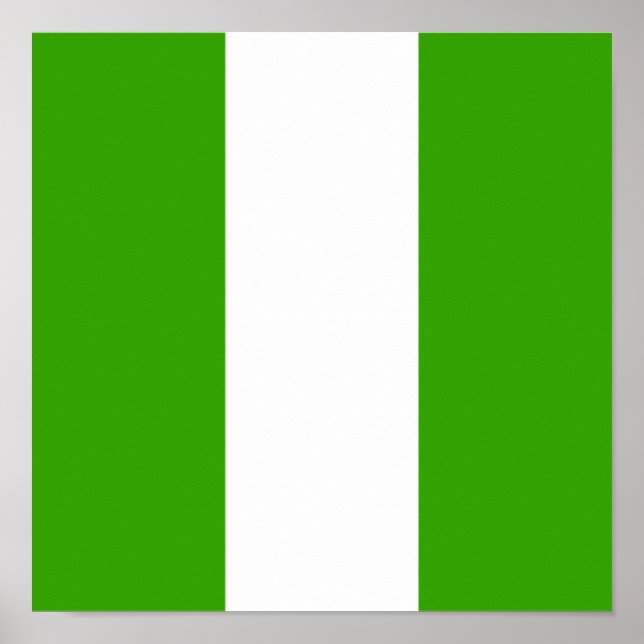 Nigeria Flag Nigerias Land Afrika Zuhause Heimat Poster (Vorne)