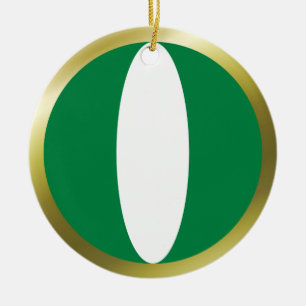 Nigeria Flag-Ornament Keramik Ornament