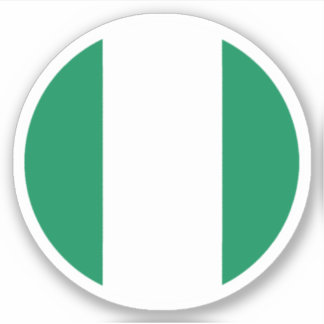 Nigeria Flag Round Sticker