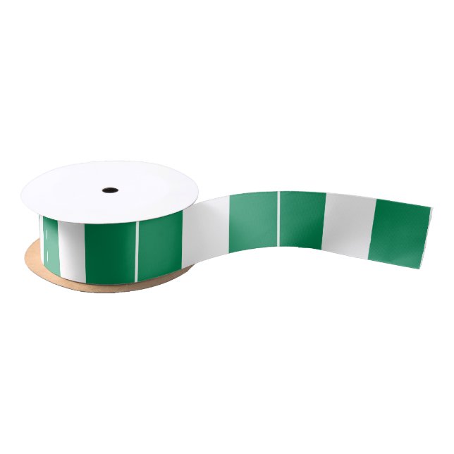 Nigeria Flag Satin Ribbon Satinband (Spule)
