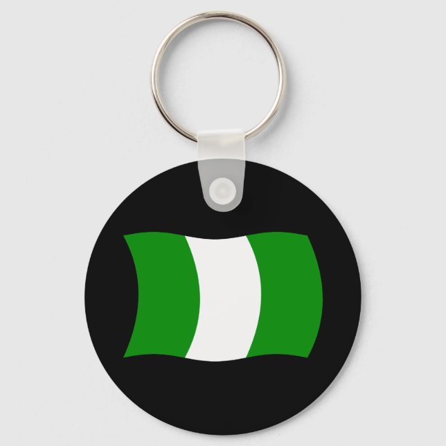Nigeria Flag Schlüsselanhänger (Vorderseite)