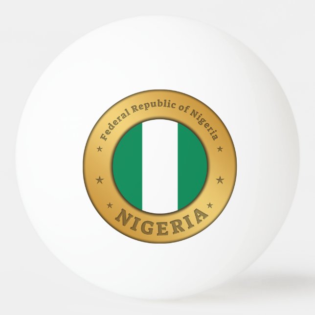 Nigeria Flag Tischtennisball (Vorderseite)