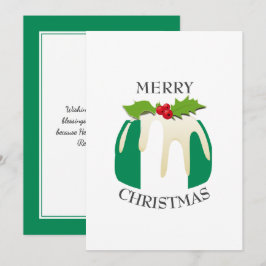 NIGERIA FLAG | Weihnachtspudding | festlich Feiertagskarte