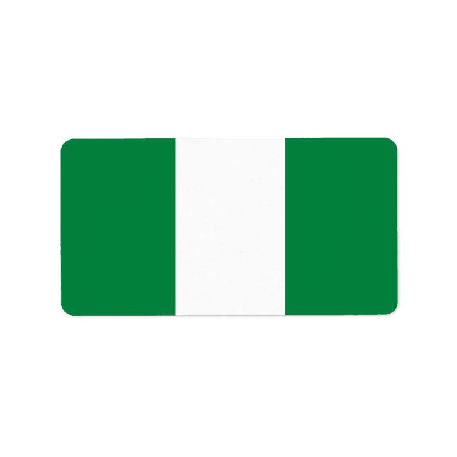Nigeria-Flagge Adressaufkleber (Vorne)