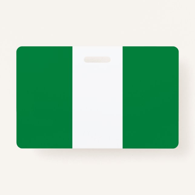 Nigeria-Flagge Ausweis (Vorderseite)