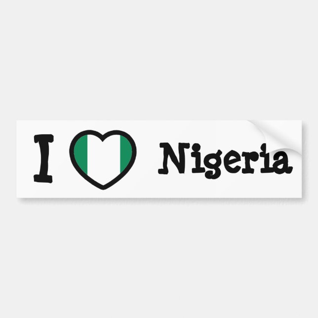 Nigeria-Flagge Autoaufkleber (Vorne)