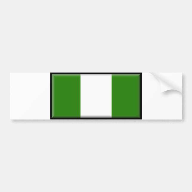 Nigeria-Flagge Autoaufkleber (Vorne)