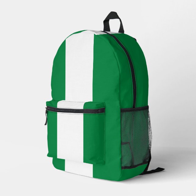 Nigeria-Flagge Bedruckter Rucksack (Rückseitige Ecke Rechts)