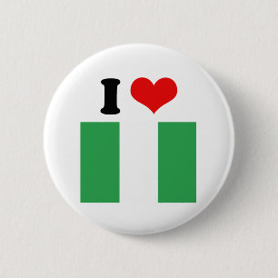 Nigeria-Flagge Button