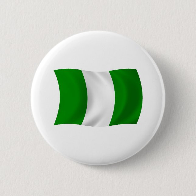 Nigeria-Flagge-Button Button (Vorderseite)