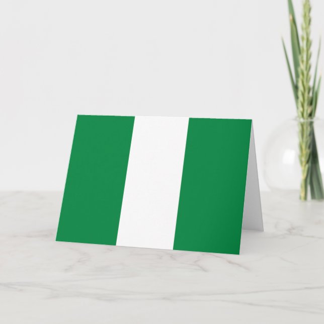 Nigeria-Flagge Dankeskarte (Vorderseite)